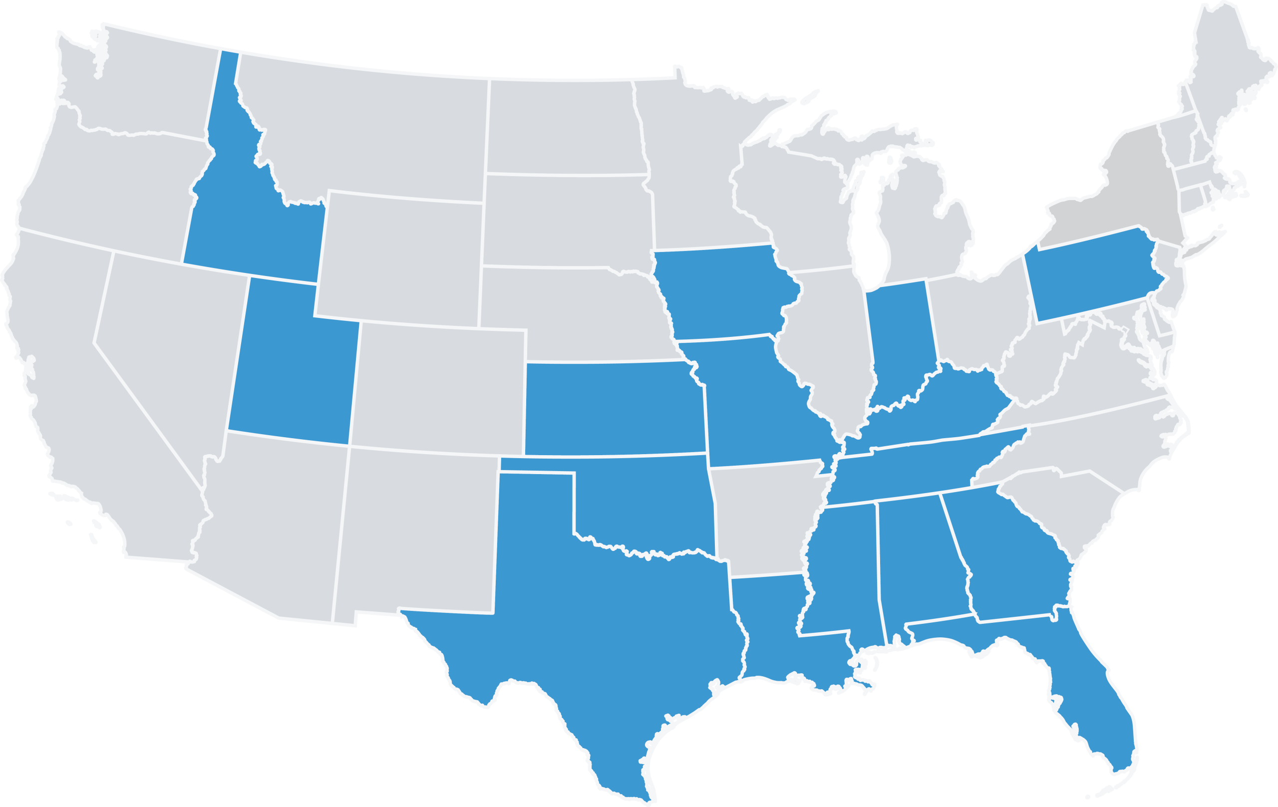 AH Partners National Service Area Map 2026-01-01